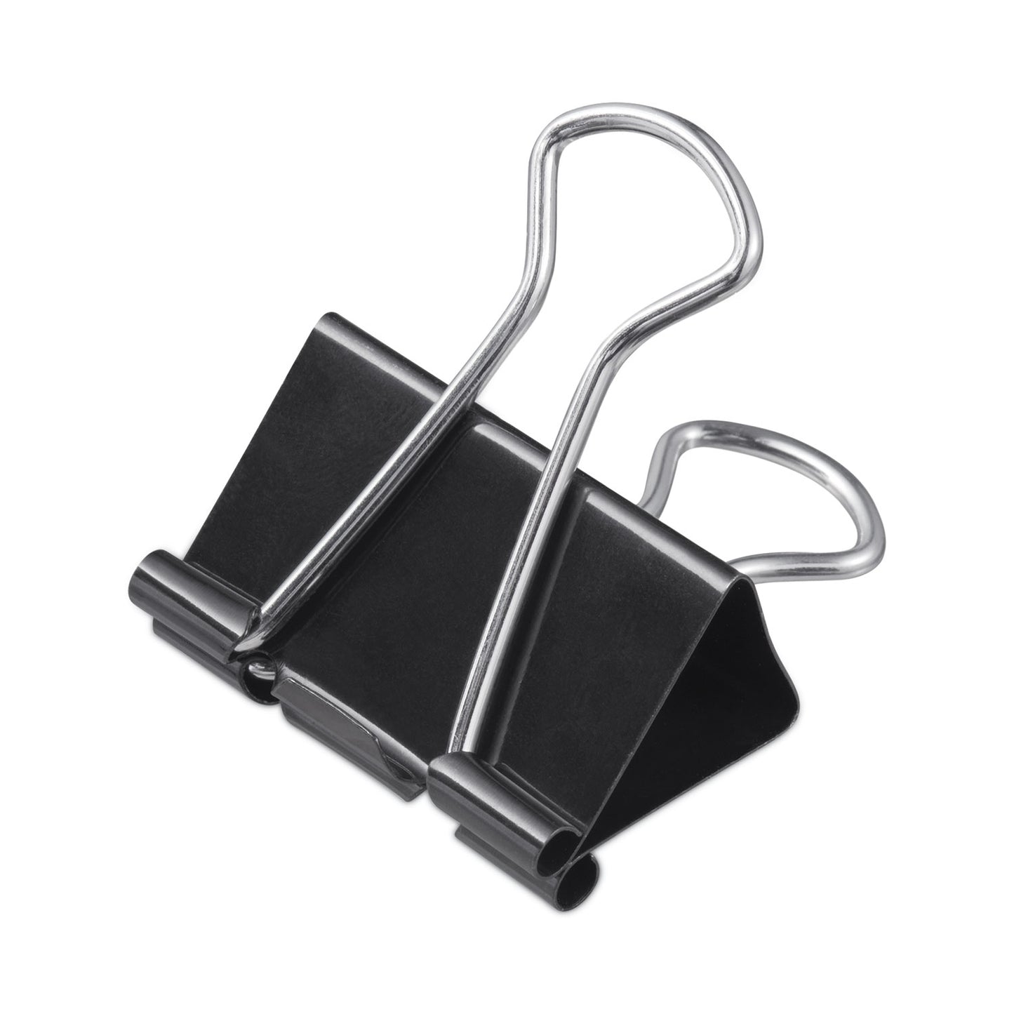 Universal Binder Clips with Storage Tub, Mini, Black/Silver, 60/Pack