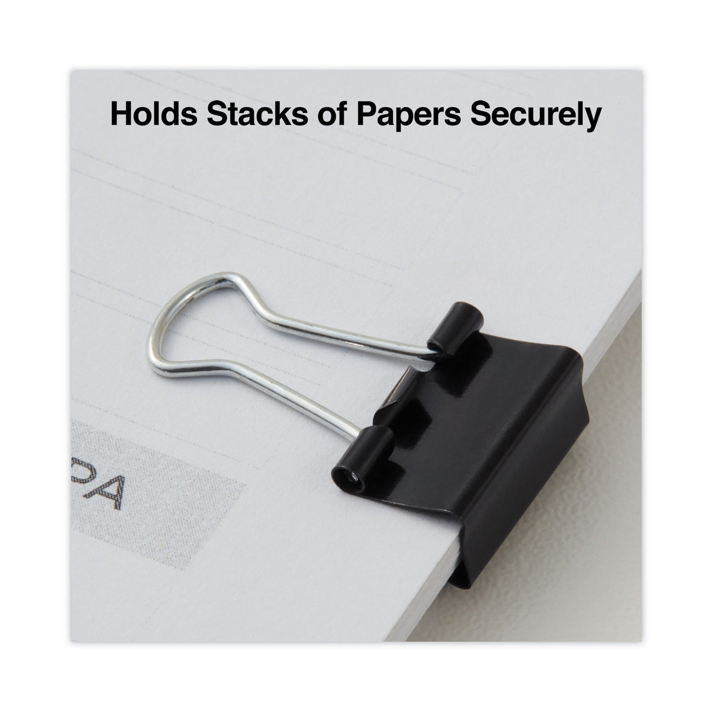 Universal Binder Clips with Storage Tub, Mini, Black/Silver, 60/Pack