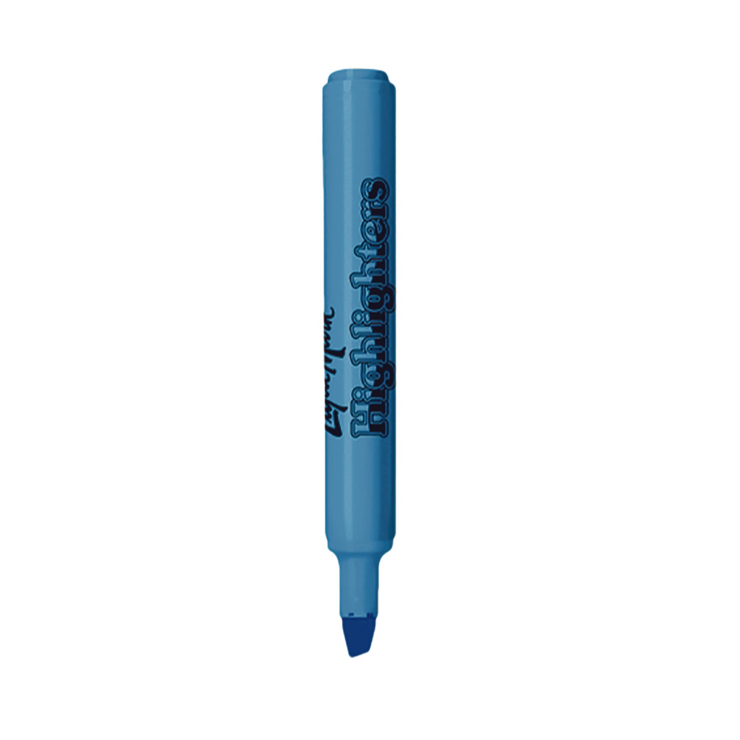 Liqui-Mark Tank Fluorescent Highlighter, Blue Ink, Chisel Tip, Blue Barrel, Dozen