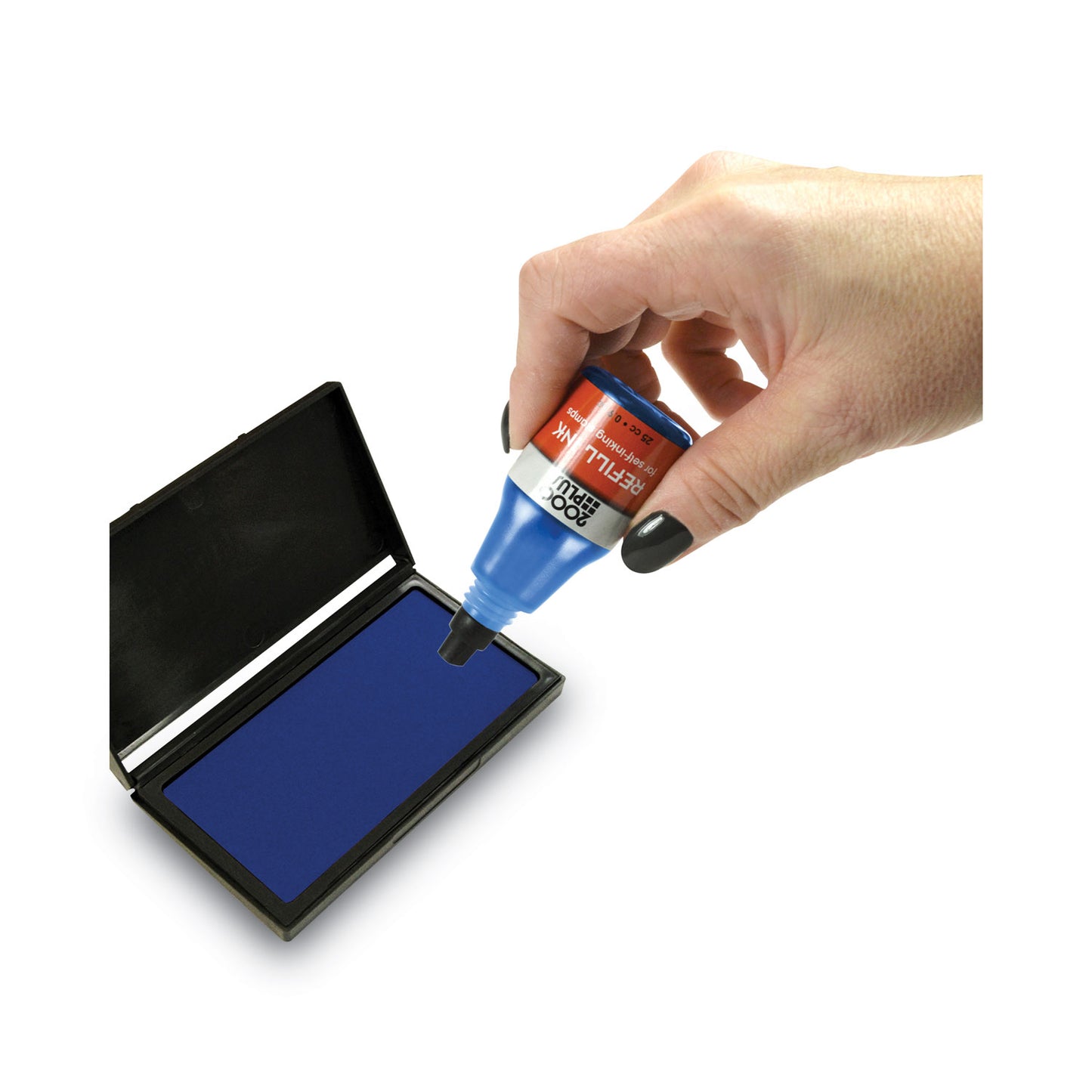 2000 PLUS Self-Inking Stamp Refill Ink, 1 Oz, Blue