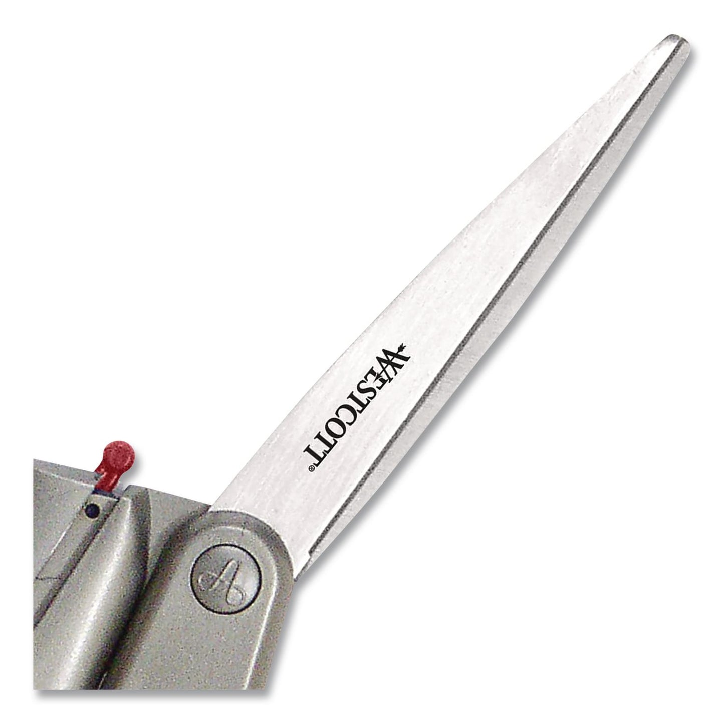 Westcott E-Z Open Box Opener Stainless Steel Shears, 8" Long, 3.25" Cut Length, Offset Gray Handle