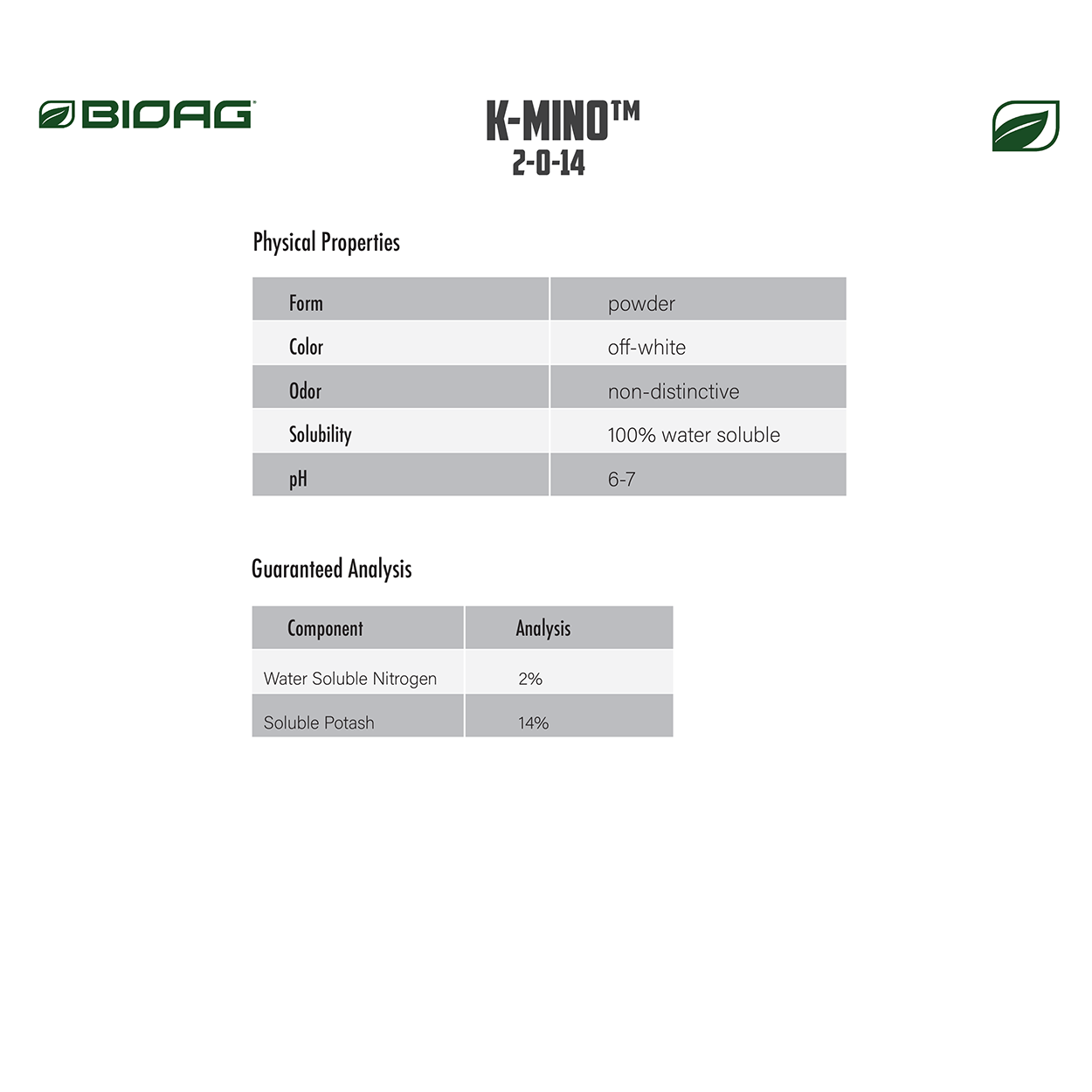 K-Mino Water Soluble Fertilizer