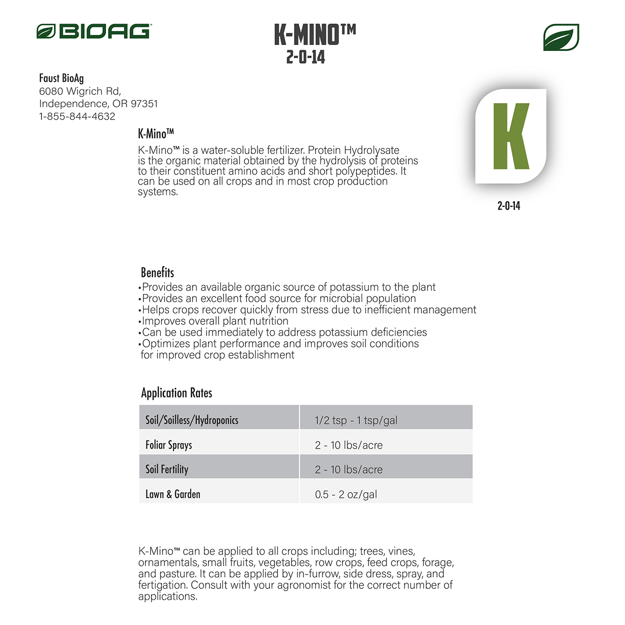 K-Mino Water Soluble Fertilizer