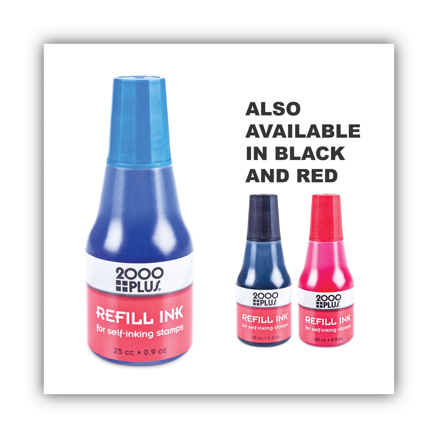 2000 PLUS Self-Inking Stamp Refill Ink, 1 Oz, Blue