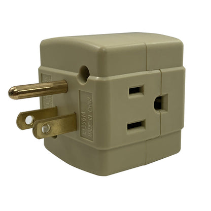 Projex Grounded 3 outlets Cube Adapter 1 pk (Pack of 10) - Deal of The Week