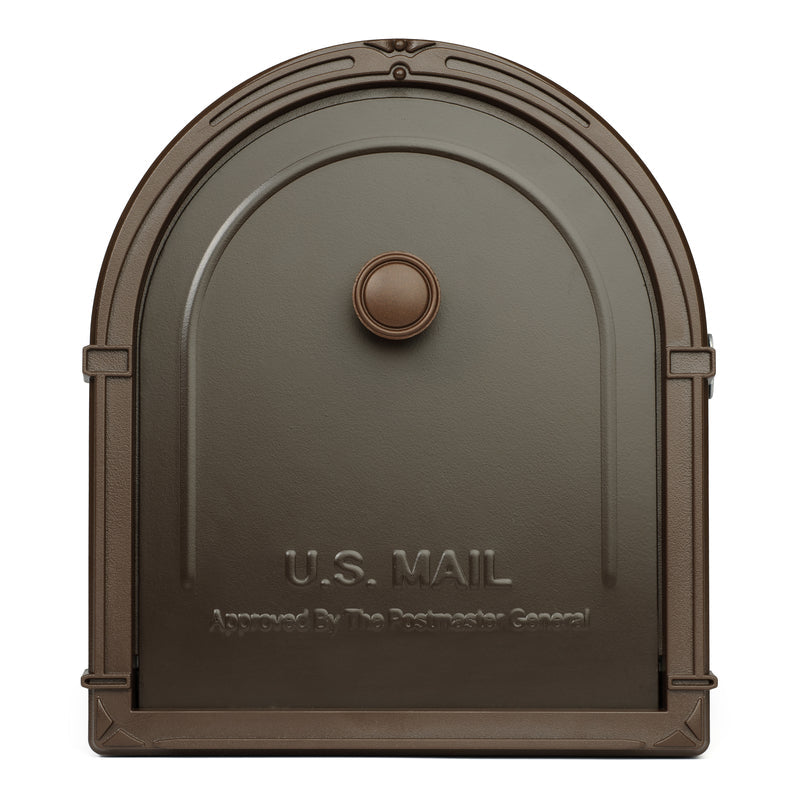 Architectural Mailboxes Rubbed Bronze Bellevue Modern Galvanized Steel Post Mount Mailbox - Open Box
