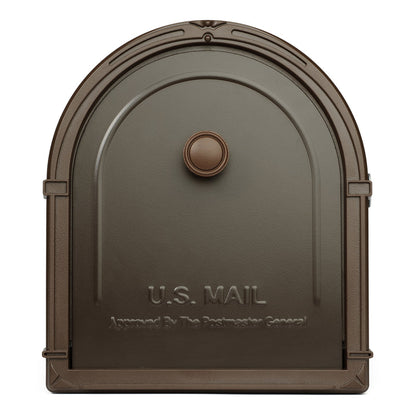 Architectural Mailboxes Rubbed Bronze Bellevue Modern Galvanized Steel Post Mount Mailbox - Open Box