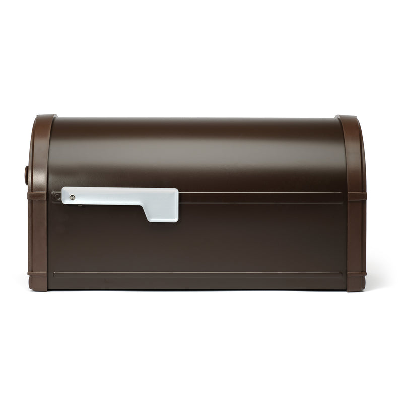 Architectural Mailboxes Rubbed Bronze Bellevue Modern Galvanized Steel Post Mount Mailbox - Open Box