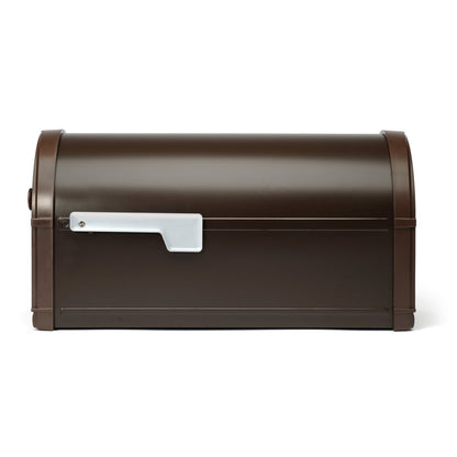 Architectural Mailboxes Rubbed Bronze Bellevue Modern Galvanized Steel Post Mount Mailbox - Open Box