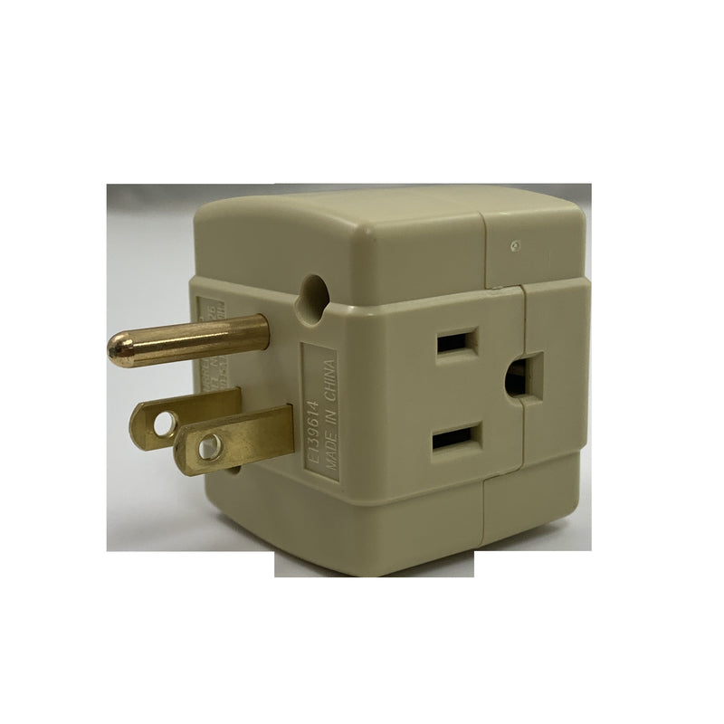 Projex Grounded 3 outlets Cube Adapter 1 pk (Pack of 10) - Deal of The Week